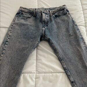 Levi’s 512 Jeans Men’s Acid Wash Blue Pink Denim 33x30 Slim Taper